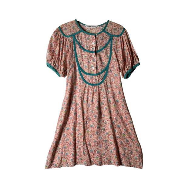 [Tsumori Chisato] 츠모리치사토 네코버튼 패턴 원피스