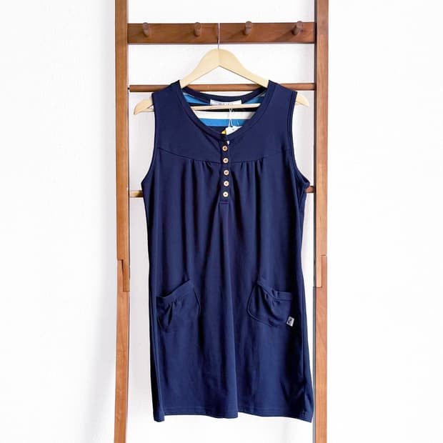 퍼피 포켓 네이비 원피스