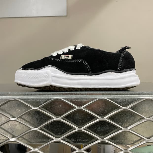 메종 미하라 야스히로 베이커 OG 캔버스 로우 블랙 37 (gr-4356