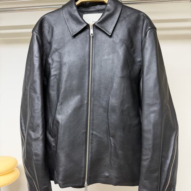 던스트 짚드 슬리브 램스킨 싱글 자켓 L