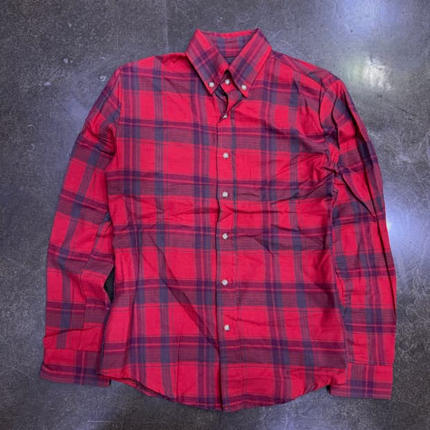 제이후쿠 레드 체크 캐쥬얼 셔츠 남방 M