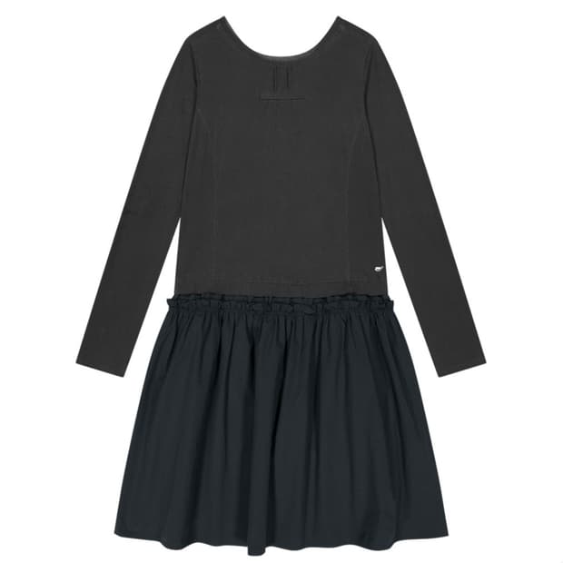 코이세이오 투웨이 셔링 원피스 블루 차콜