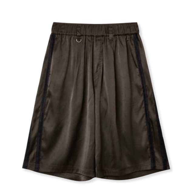 밀로우먼 사틴 레이스 트랙 쇼츠 브라운 s