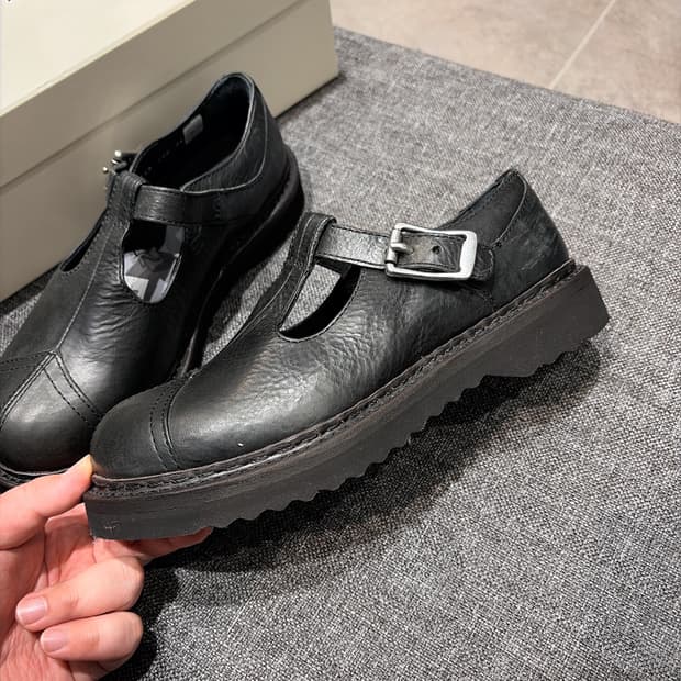 (정품/새상품) 아워레가시 남성 블랙 캠든 슈즈 카 타이어 레더