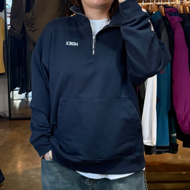 HDEX 네이비 반집업 맨투맨