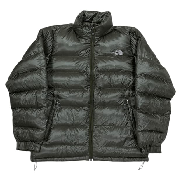노스페이스 빈티지 퍼텍스 메트로 700 유광 패딩 올리브 카키 그린 XL