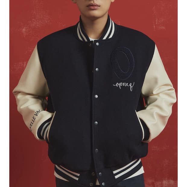 [급처] 오프넥 바시티 자켓 navy / s사이즈