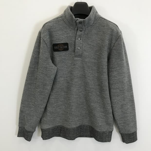 할리데이비슨 체인스티치 자수 하프집업 풀오버 [M]