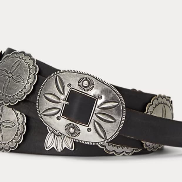 퍼플라벨  웨스턴 레더 벨트 34    더블알엘 rrl