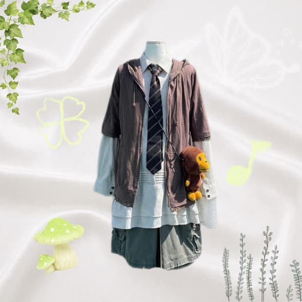 러힙 코디세트 #러힙 #니혼진 #너드 #교복 #모리걸