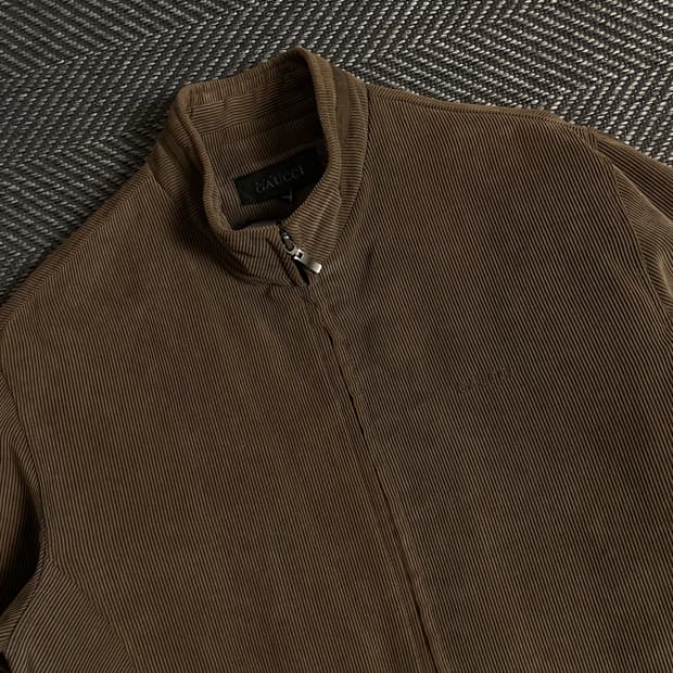 CAUCCI 브라운 코듀로이 해링턴 자켓y 3640