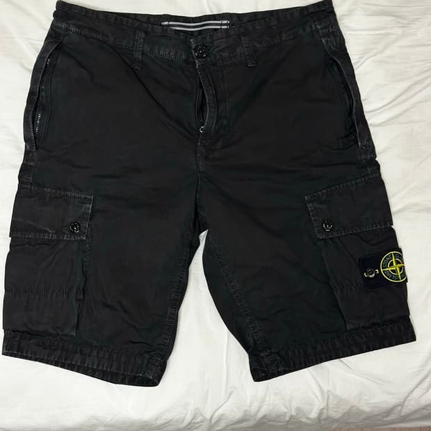 스톤아일랜드 탄창 카고 반바지 30 블랙