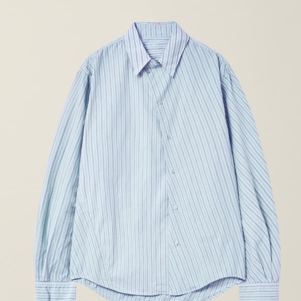 EE Garment Dyed Curved Stripe Shirt