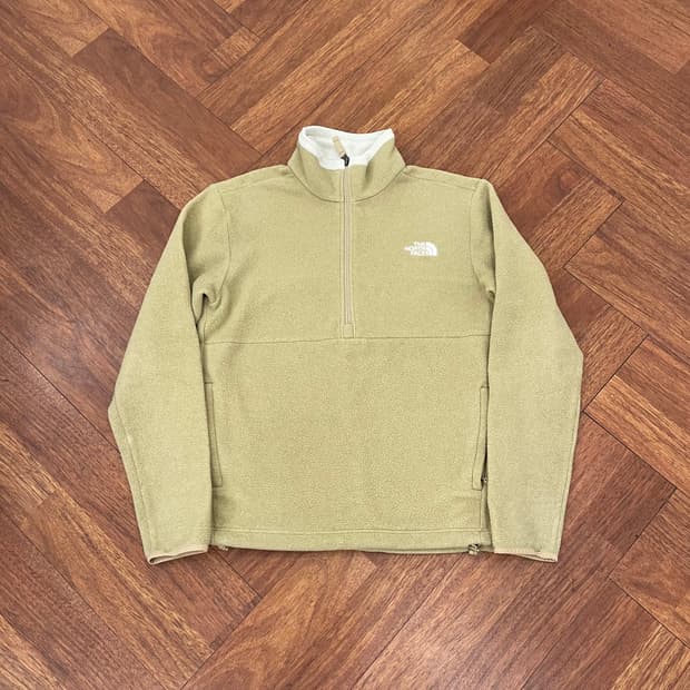노스페이스 베이지 반집업 후리스