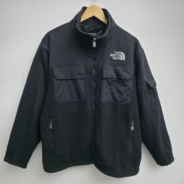 [L] 노스페이스 블랙 포켓 플리스 자켓