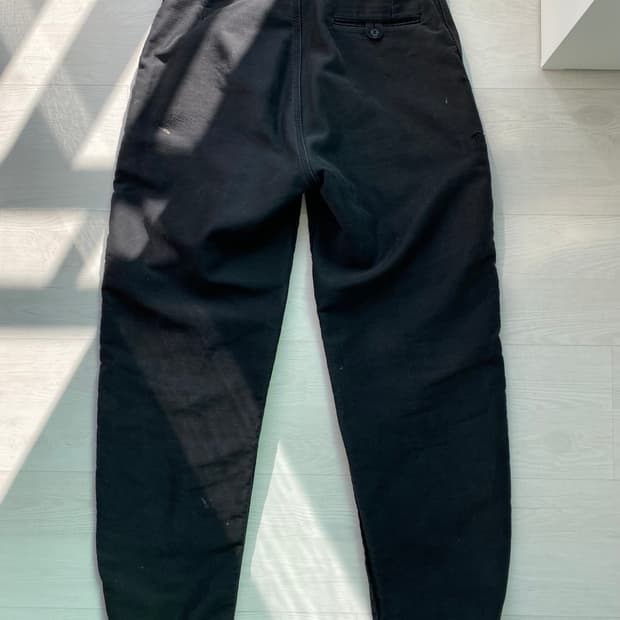 ~80s 르 라부어 프렌치 몰스킨 워크 팬츠 블랙 34