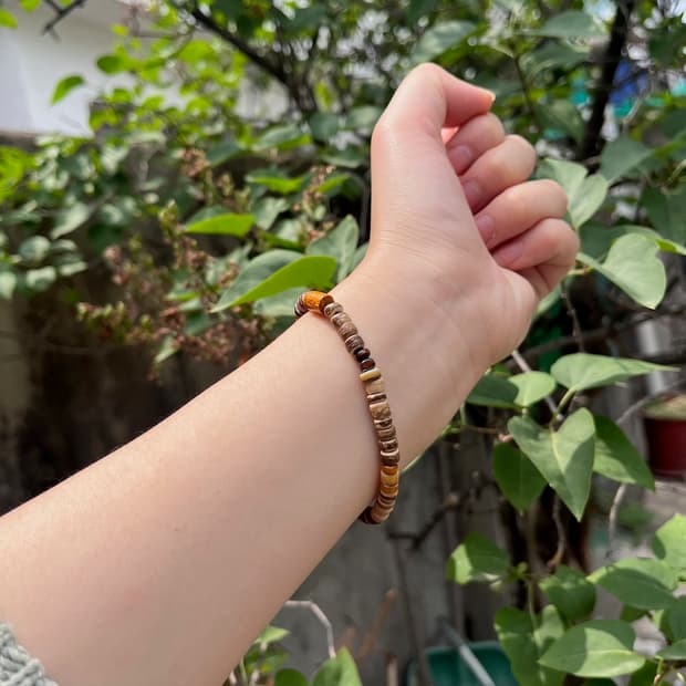 빈티지 우드 비즈 팔찌 