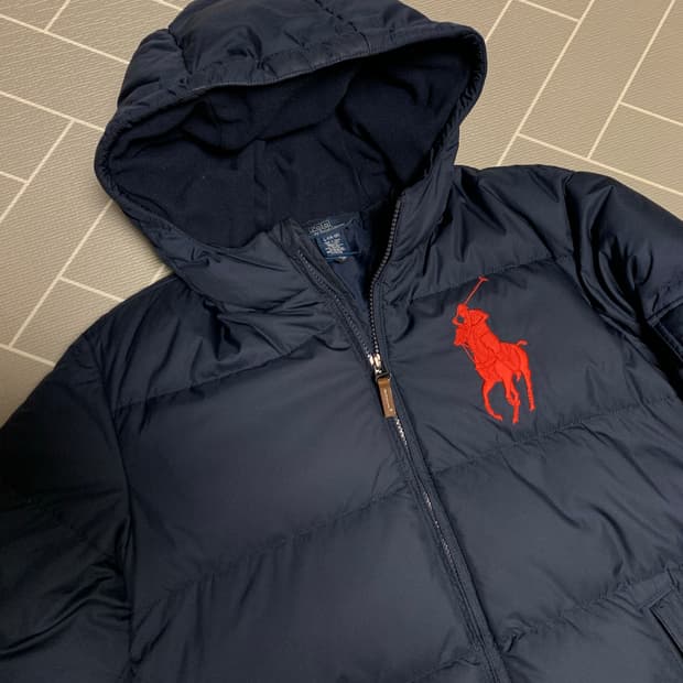 폴로 빅포니 패딩 네이비