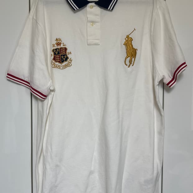 폴로 랄프로렌 화이트 빅포니 반팔 카라티
