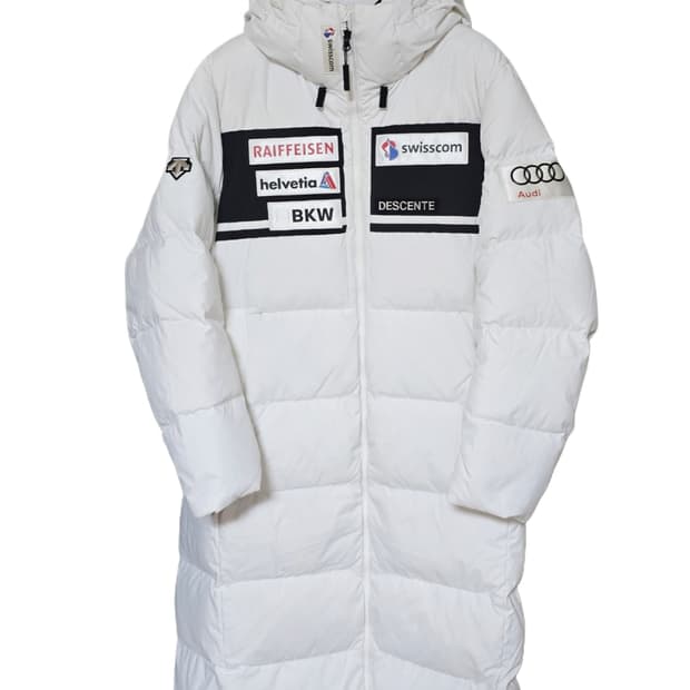 정품 데상트  오리털 아우디 롱패딩/남100