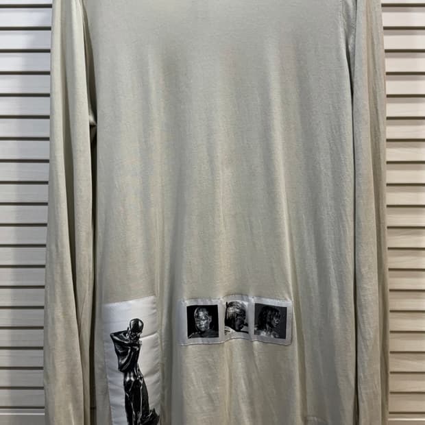 Rick Owens Drkshdw 롱슬리브 패치 긴팔 티셔츠