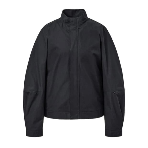 (구매)아모멘토 래글런 코튼 집 점퍼 블랙 -25ss