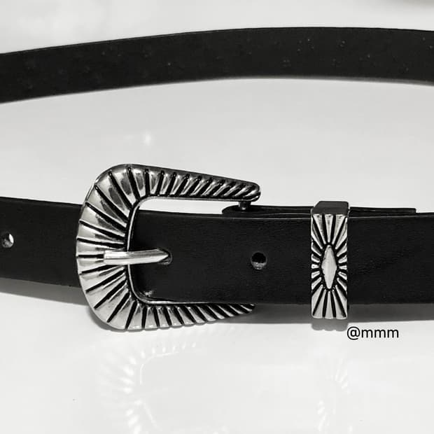 [Unisex] 스타찡 웨스턴 장식 가죽벨트