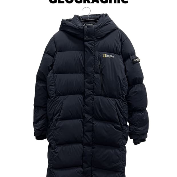 내셔널지오그래픽 키즈/우먼스 구스다운 롱 패딩 자켓 블랙