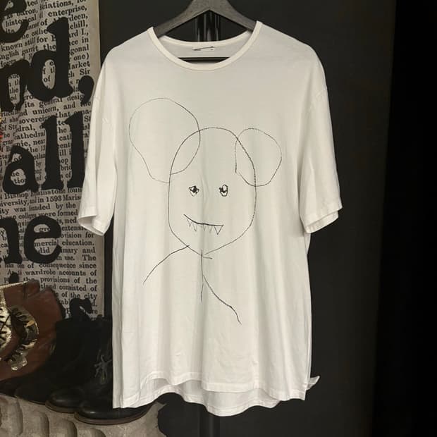 Hand-Drawn Character Print T-Shirt