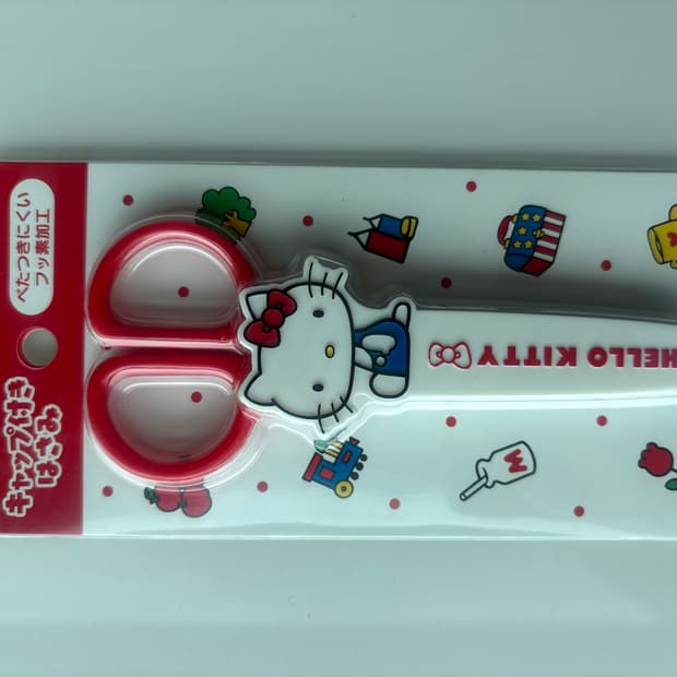 산리오 언제까지나 헬로키티 안전 캡 미니 가위