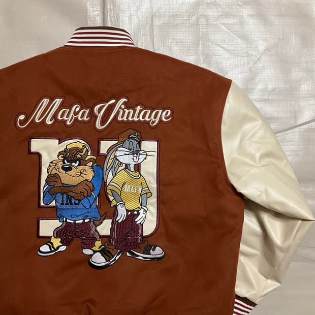 빈티지 루니툰즈 바시티 자켓 L