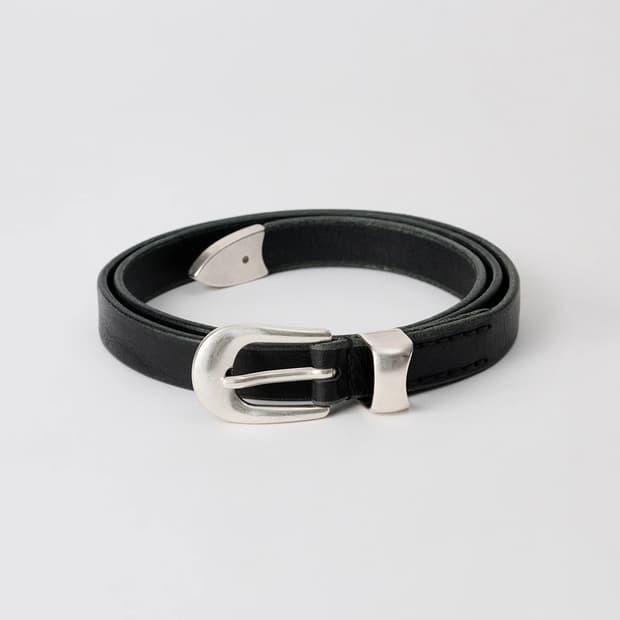 [새상품] 아워레가시 2cm 벨트 블랙 레더