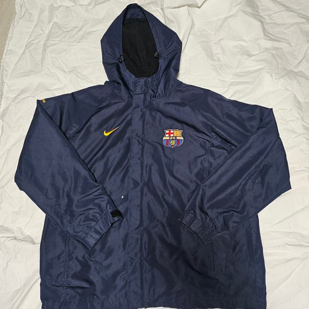 00s 나이키 바르셀로나 후드 집업 네이비 L