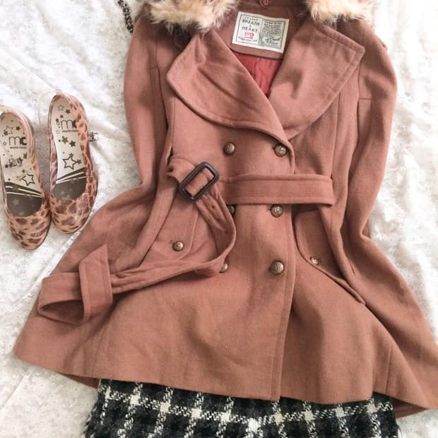 JPN brand ギャル fur cape blet coat