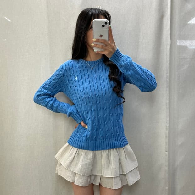 폴로 랄프 로렌 꽈배기 니트/#3666