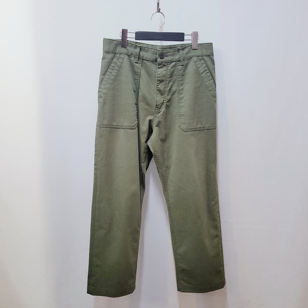 L) 유니폼브릿지 카키 데님바지 