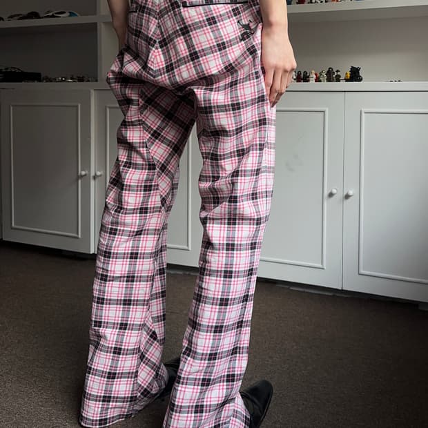 Oakley 체크 플레어 팬츠