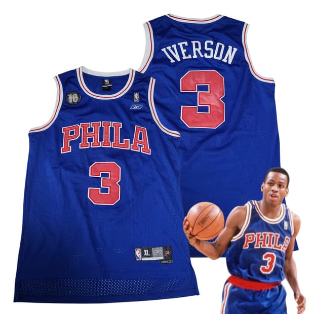 (XL) NBA 필라델피아 세븐티식서스 알렌 아이버슨 농구저지 농구유니폼