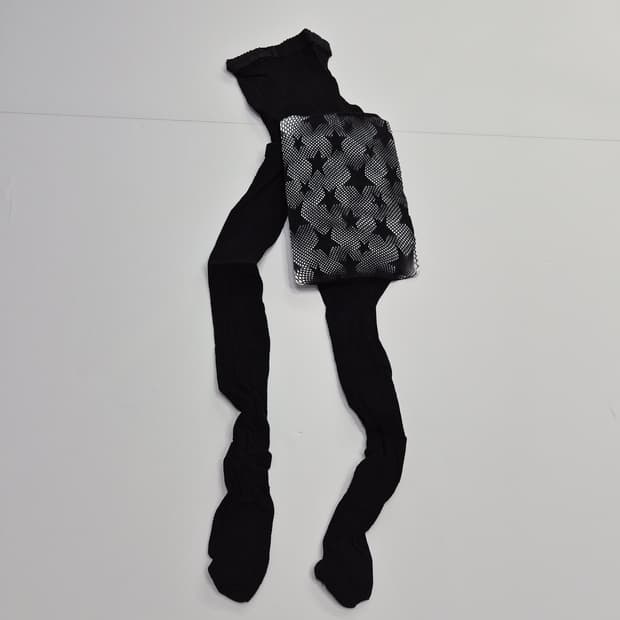 tutuanna 스타 패턴 망사 블랙 스타킹