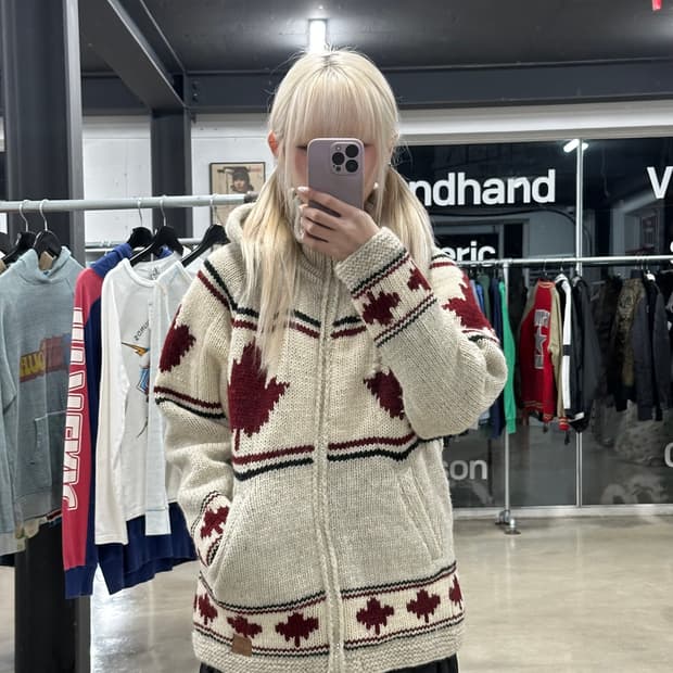 캐나다 코위찬 플리스 안감 모자 탈부착