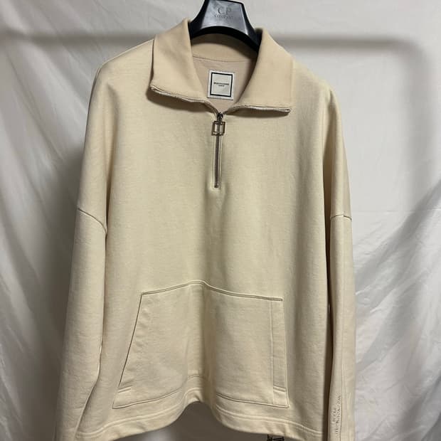 우영미 키링 하프집업 맨투맨 베이지 (48)