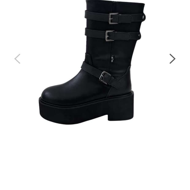 MAYA MIDI BUCKLE BOOTS / BLACK