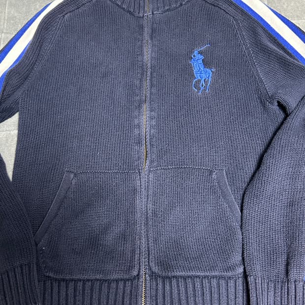 폴로 니트 집업