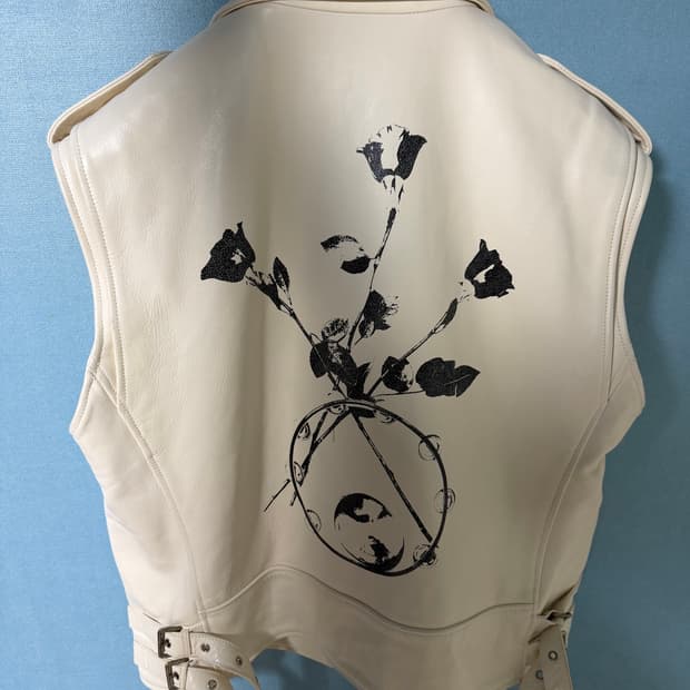 ann demeulemeester vest calf skin 52