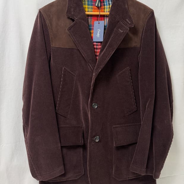 Drake's 드레익스 코듀로이 게임스 코트 브라운 38