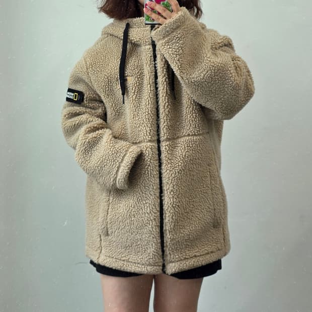 [프립]내셔널지오그래픽 플리스 후드 집업 (뽀글이)