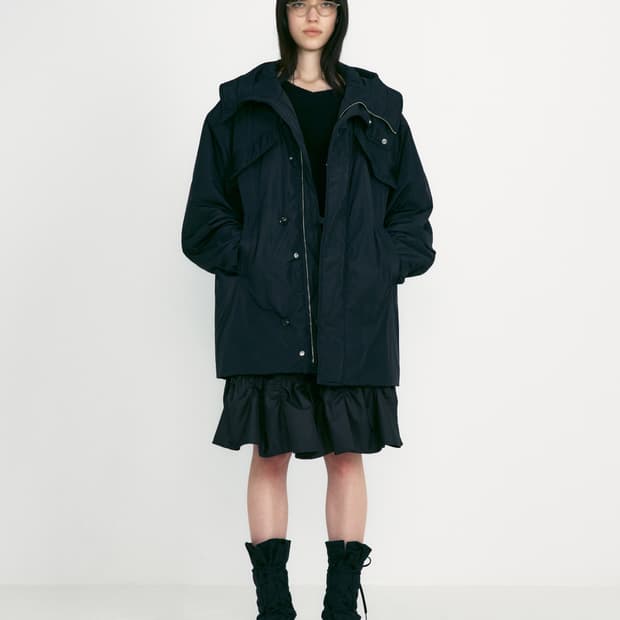 로우클래식 오버사이즈 패디드 후드 파카 M 유니섹스 남녀공용