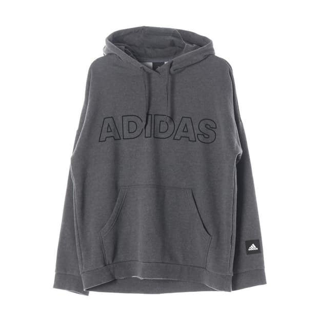 아디다스 크루 빅로고 기모 후드티 2XL