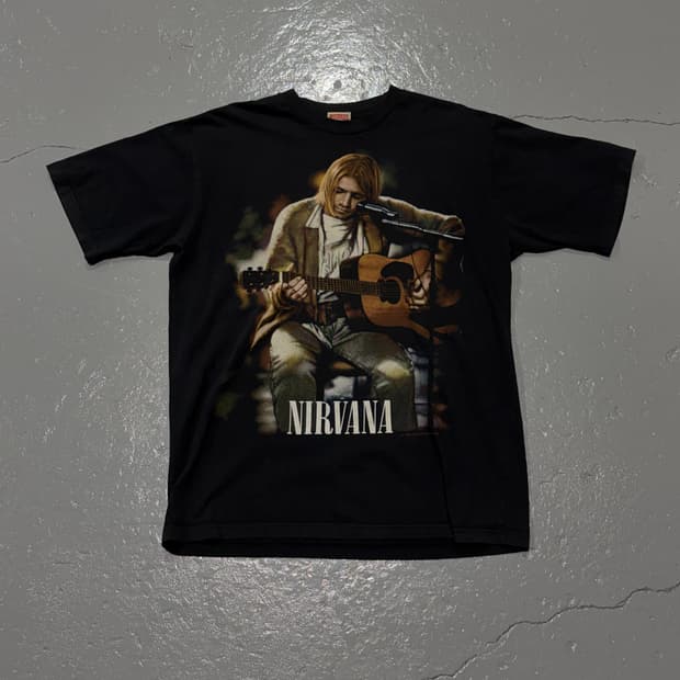 90s 너바나(Nirvana) 커트 코베인 메모리얼 티셔츠