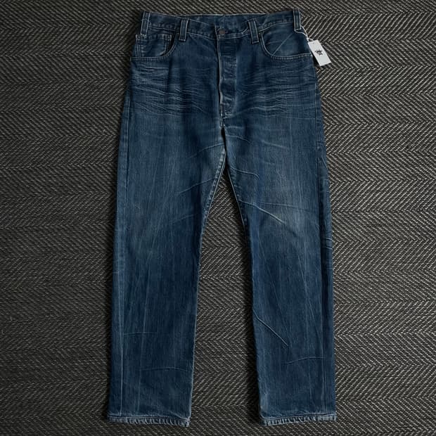 리바이스 501 워싱 데님 레귤러 팬츠o 3307